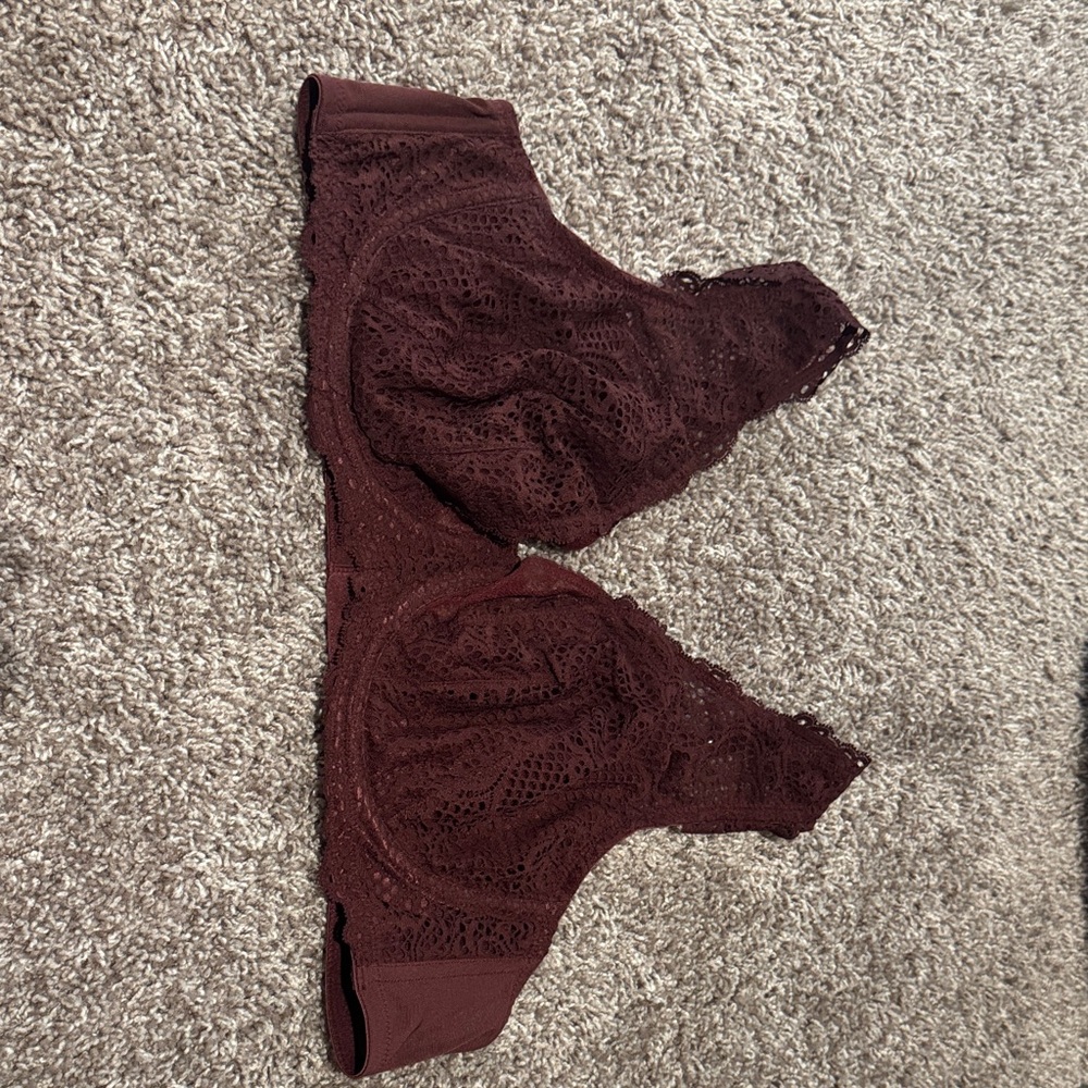 Cacique Lace Bra in Deep Burgundy